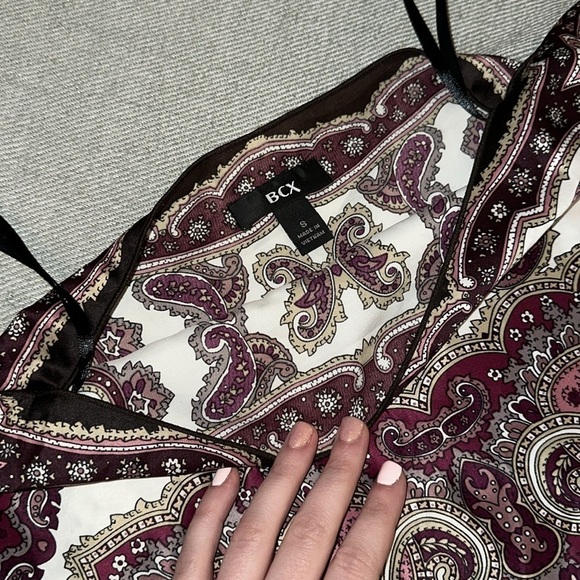 BCX Faux  Silk Scarf Blouse - Picture 4 of 9